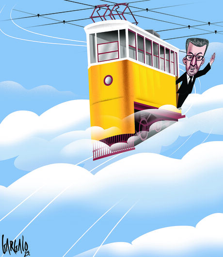 Carlos Moedas no Elevador da Glória