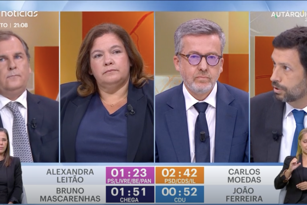 Debate autárquico com Alexandra Leitão, Carlos Moedas, Bruno Mascarenhas e João Ferreira