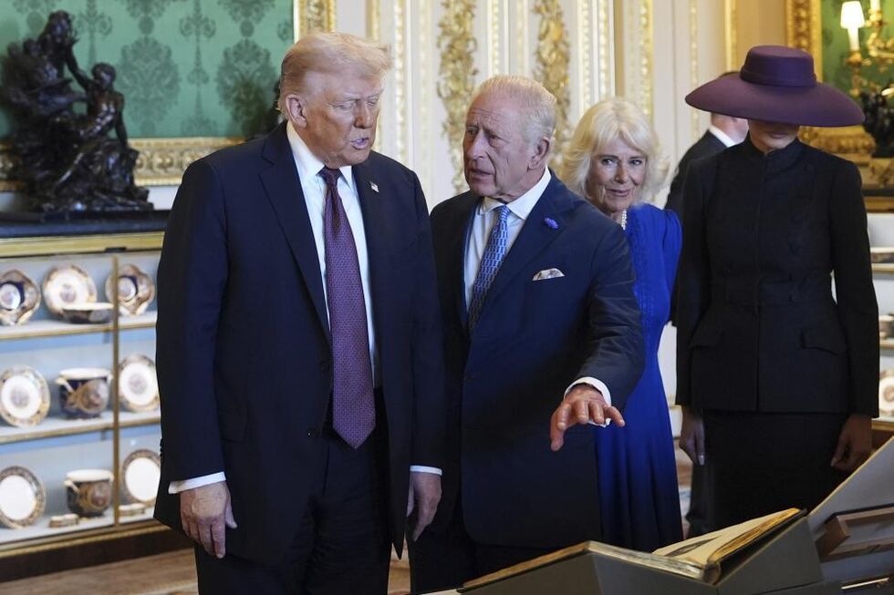 Donald Trump encontrou-se com a família real britânica para uma visita de Estado