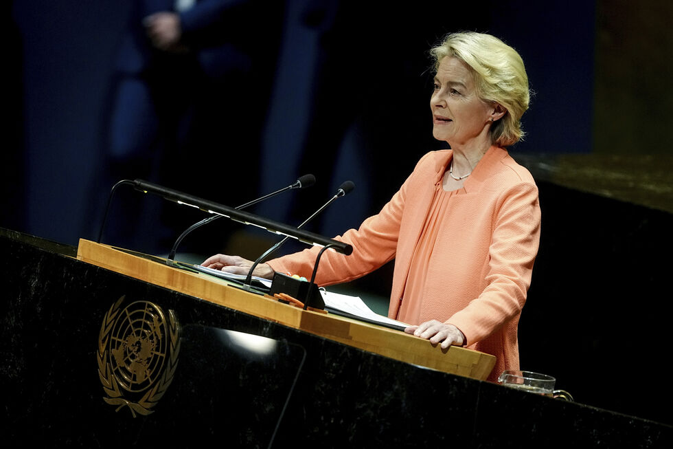 Ursula von der Leyen anuncia apoio financeiro da UE à Palestina na ONU