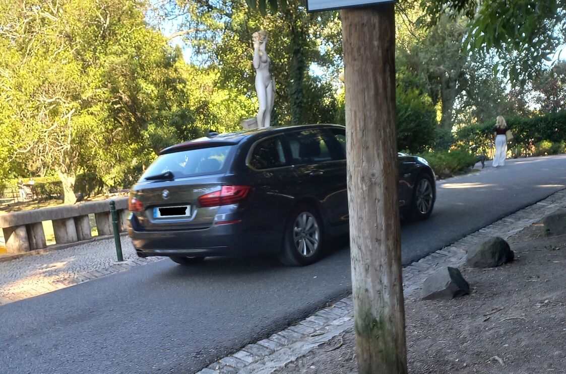 Motorista entra nas traseiras do evento. Gabinete de Moedas garante que vai no seu carro pessoal