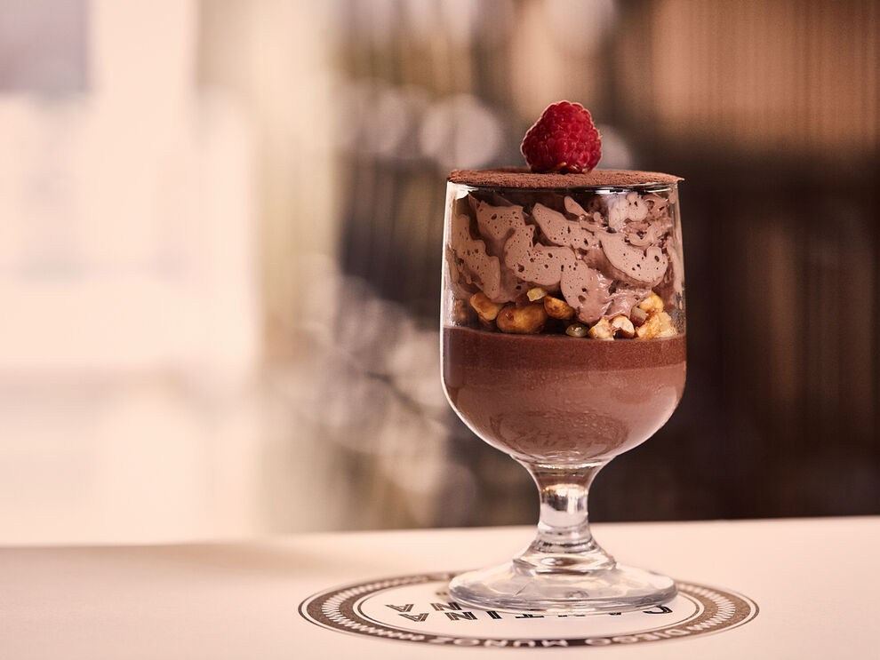 A mousse de chocolate da Cantina Peruana