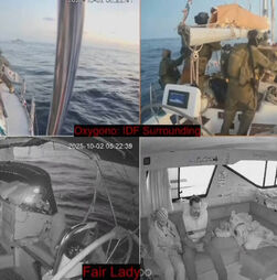 Câmaras de videovigilância mostram momento em que militares israelitas entram em barco da flotilha para Gaza 