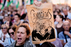 Em Madrid milhares de manifestantes juntaram-se em homengem aos ativistas detidos por Israel