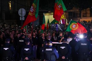 Protesto de polícias em Lisboa