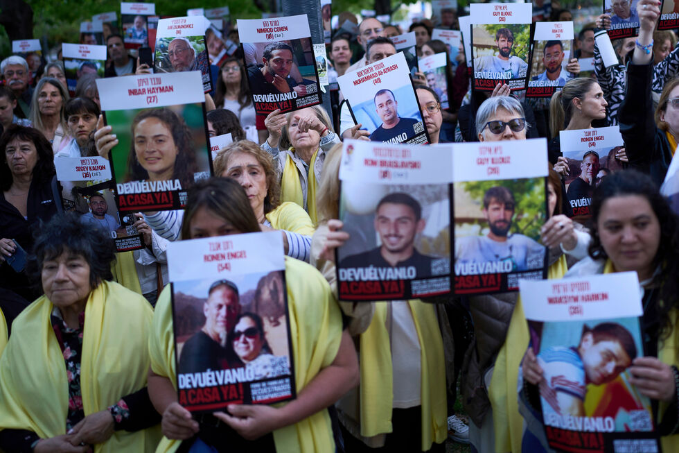 Protesto apela à libertação de reféns 