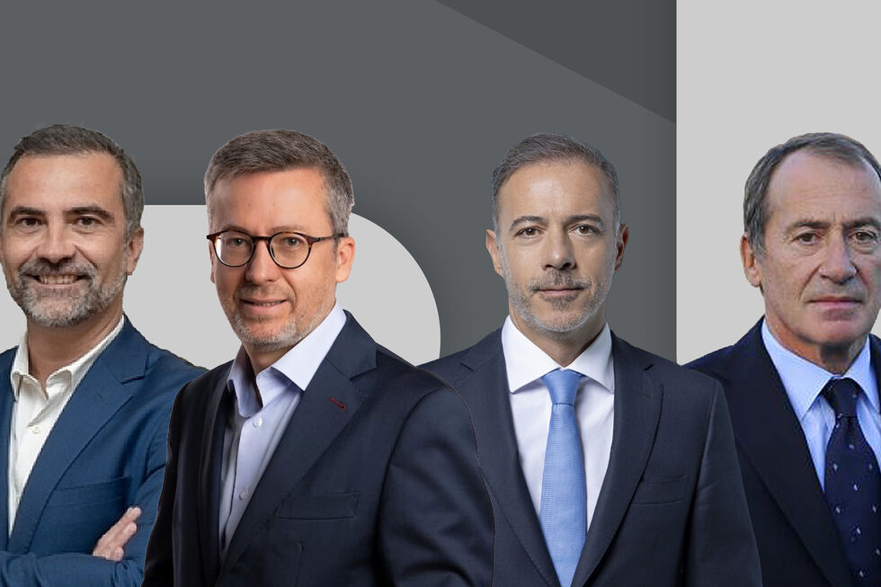 Quatro candidatos autárquicos posam para foto