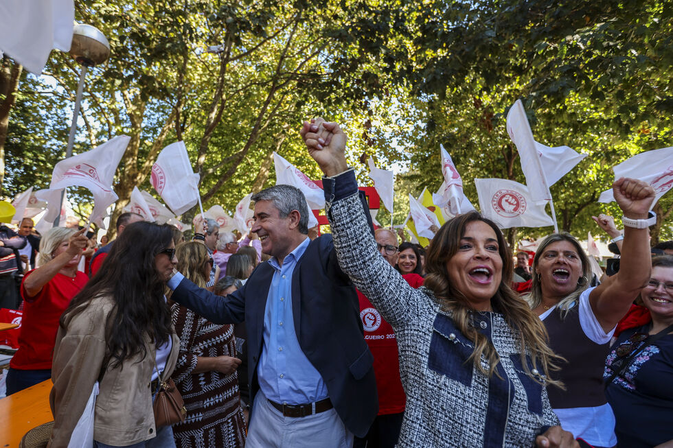 Luísa Salgueiro (PS) celebra vitória nas autárquicas em Matosinhos