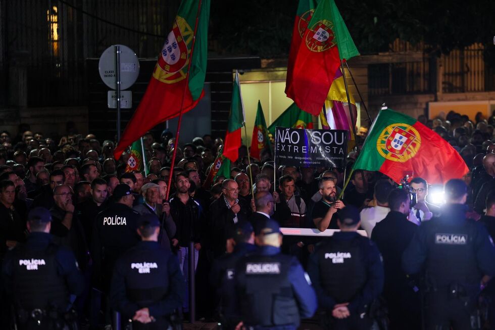 Protesto de polícias em Lisboa 