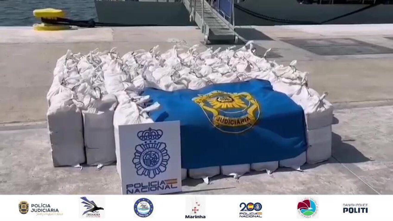 As grandes quantidades de cocaína apreendida tem sido por via marítima