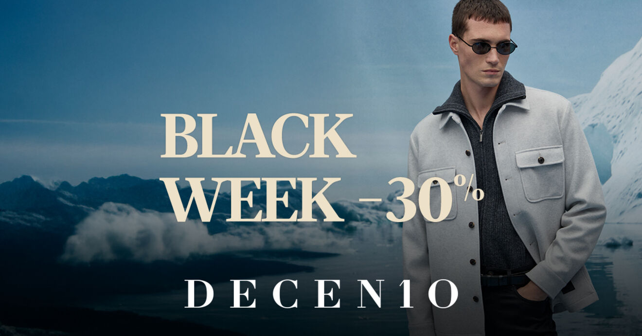 Campanha Black Week Decenio com 30% de desconto