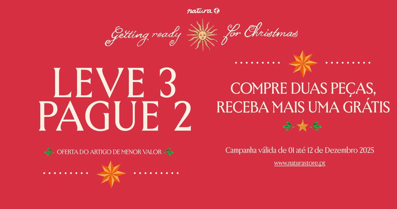 Natal Natura: leve três artigos e pague apenas dois