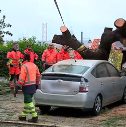 De norte a sul do País a depressão Cláudia não dá tréguas: As imagens do mau tempo em Portugal