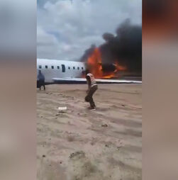 Passageiros escapam ilesos de acidente com avião angolano que ardeu na aterragem