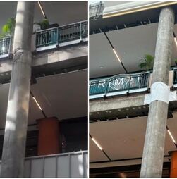 Colombo pediu avaliação a segurança do pilar fraturado depois de denúncia