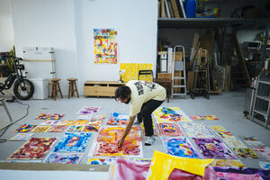 AkaCorleone entre as obras  que exibe na sua nova exposição, "Out of My Control", que inaugura esta sexta-feira na Galeria Underdogs, em Lisboa