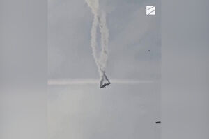 O momento em que avião militar turco se despenha na Geórgia 