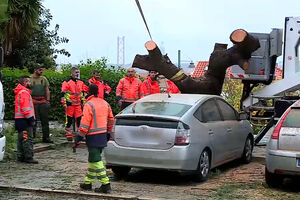 De norte a sul do País a depressão Cláudia não dá tréguas: As imagens do mau tempo em Portugal