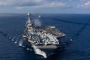 O porta-aviões norte-americano 'USS Gerald Ford'