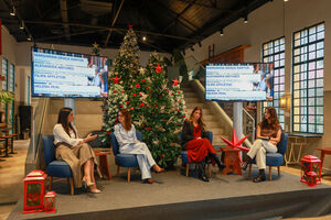 Alexandra Antunes e Filipa Appleton num evento sobre refeições em família