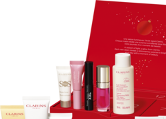 Calendário do Advento Clarins com produtos de beleza para iluminar a sua rotina