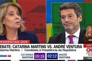 André Ventura e Catarina Martins defrontam-se em debate presidencial