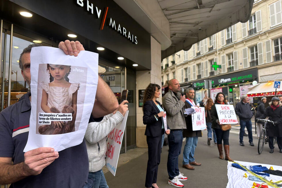 Protesto em Paris contra venda de bonecas 'infantis' na Shein