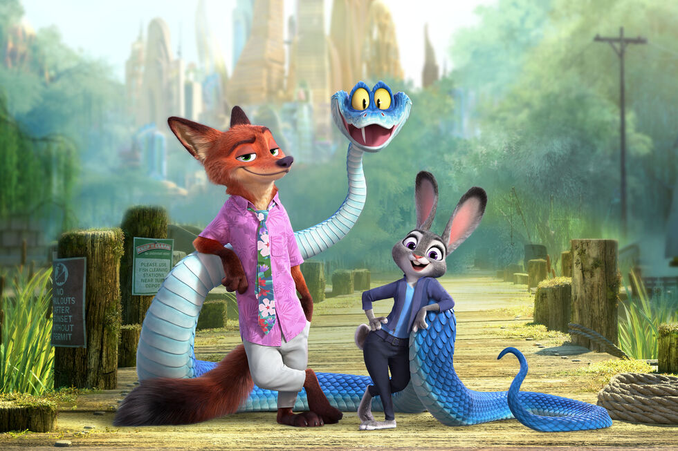 Judy Hopps e Nick Wilde juntos numa aventura em Zootrópolis