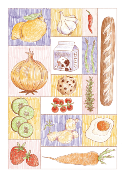 Um dos prints disponíveis da ilustradora e pintora Beatriz Duarte