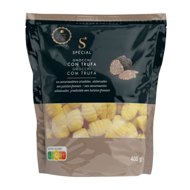 Gnocchi com trufa, um produto especial da Itália para uma refeição gourmet