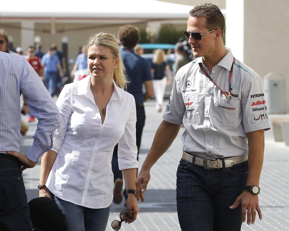 Michael Schumacher com a mulher, Corinna, em 2011