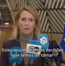 “Temos de ver quais são as garantias de segurança para a Ucrânia que são tangíveis”, diz Kaja Kallas