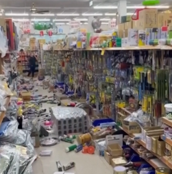 Imagens de videovigilância captam momento em que sismo foi sentido em Taiwan