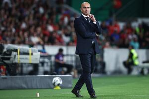 Roberto Martínez durante Portugal-Hungria
