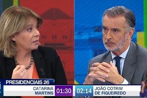 João Cotrim de Figueiredo e Catarina Martins estão frente a frente para um debate presidencial