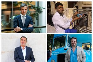 No sentido dos ponteiros do relógio: Paulo Cunha, Ângelo Pereira, Cotrim Figueiredo e Ricardo Pais Oliveira