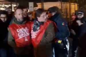 Momentos de tensão entre piquete de greve da STCP e a PSP no Porto