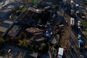 Imagens de drone mostram estragos após explosão de gás na Baía de São Francisco 