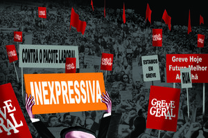 Cartoon sobre greve geral considerada "inexpressiva" pelo poder político