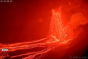 A impressionante fonte de lava do Vulcão Kilauea no Havaí 
