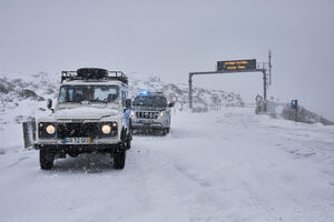 Estrada da Torre fechada devido à neve e massa de ar polar no IPMA