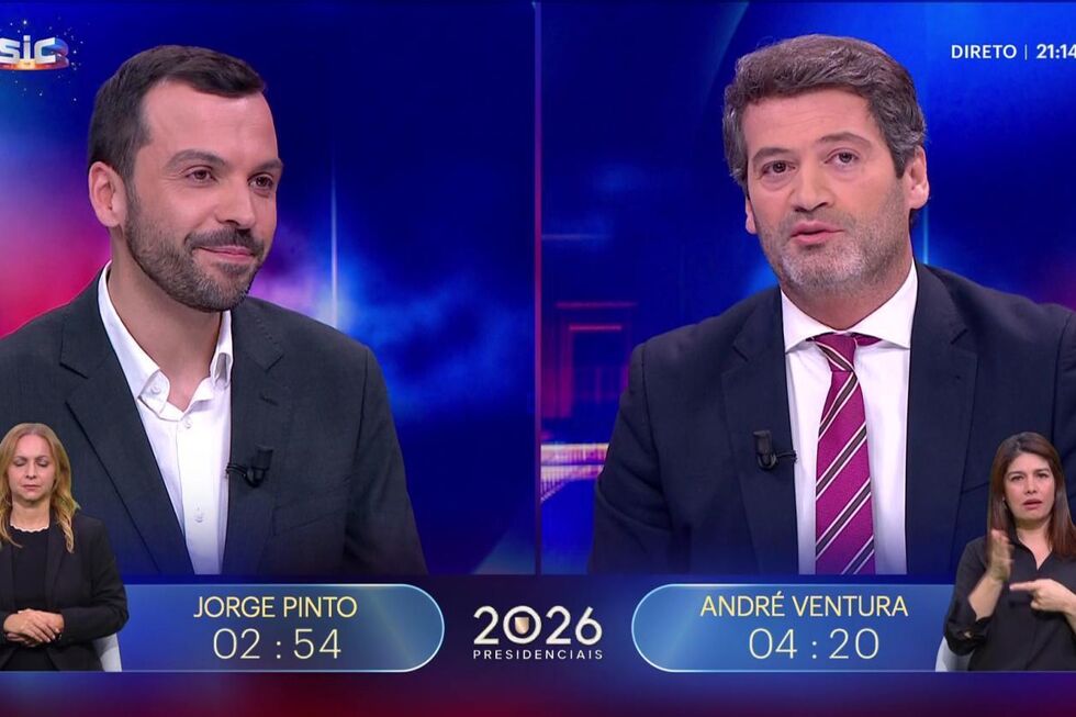 Jorge Pinto e André Ventura no debate