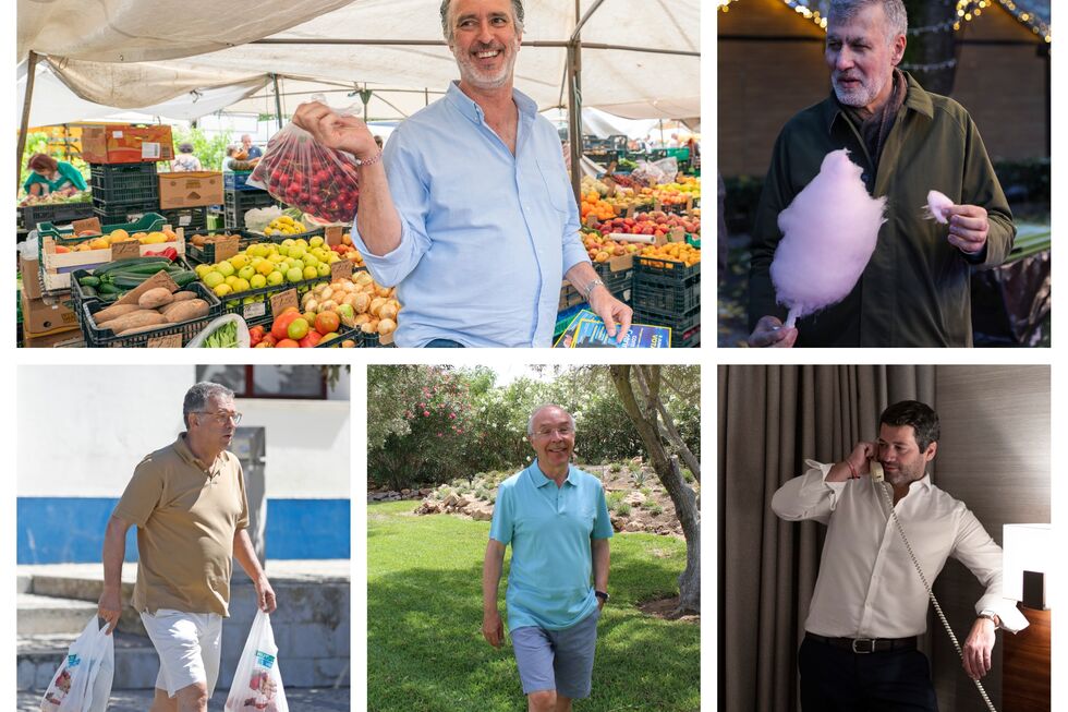 Personalidades políticas em mercados, jardins e em campanha eleitoral