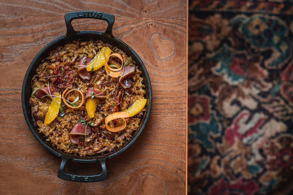 O arroz de pato do Capítulo Restaurant & Bar é um dos nossos destaques