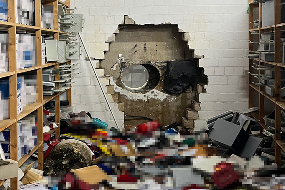 Cofre de banco alemão assaltado 