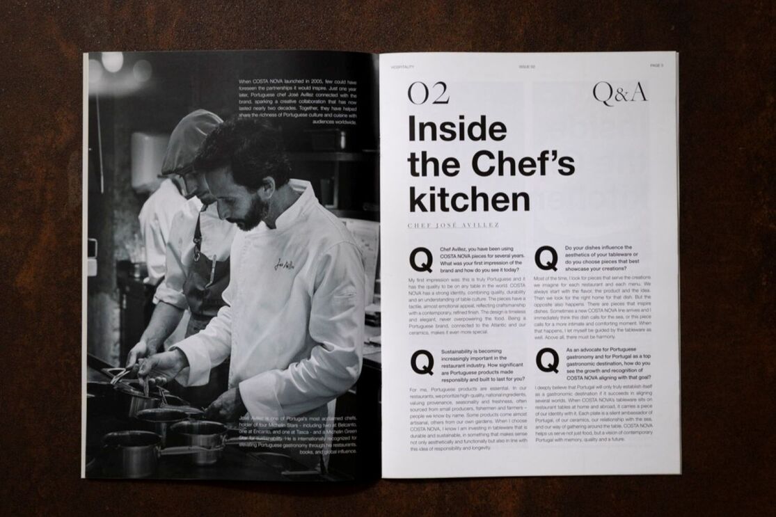 José Avillez fala sobre a sua cozinha e a colaboração com a Costa Nova