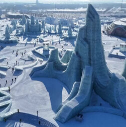 O 'reino de gelo' na China que atrai multidões