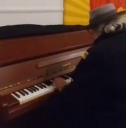 Manuel João Vieira canta 'Marilú' no encerramento da noite eleitoral