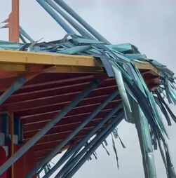 Estádio de Leiria danificado pelo mau tempo
