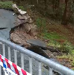 Três famílias afetadas devido a derrocada de estrada em Ponte de Lima  